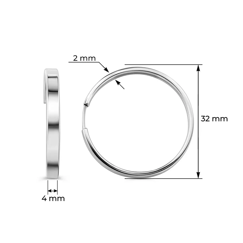 Серьги конго из серебра 925 пробы 3