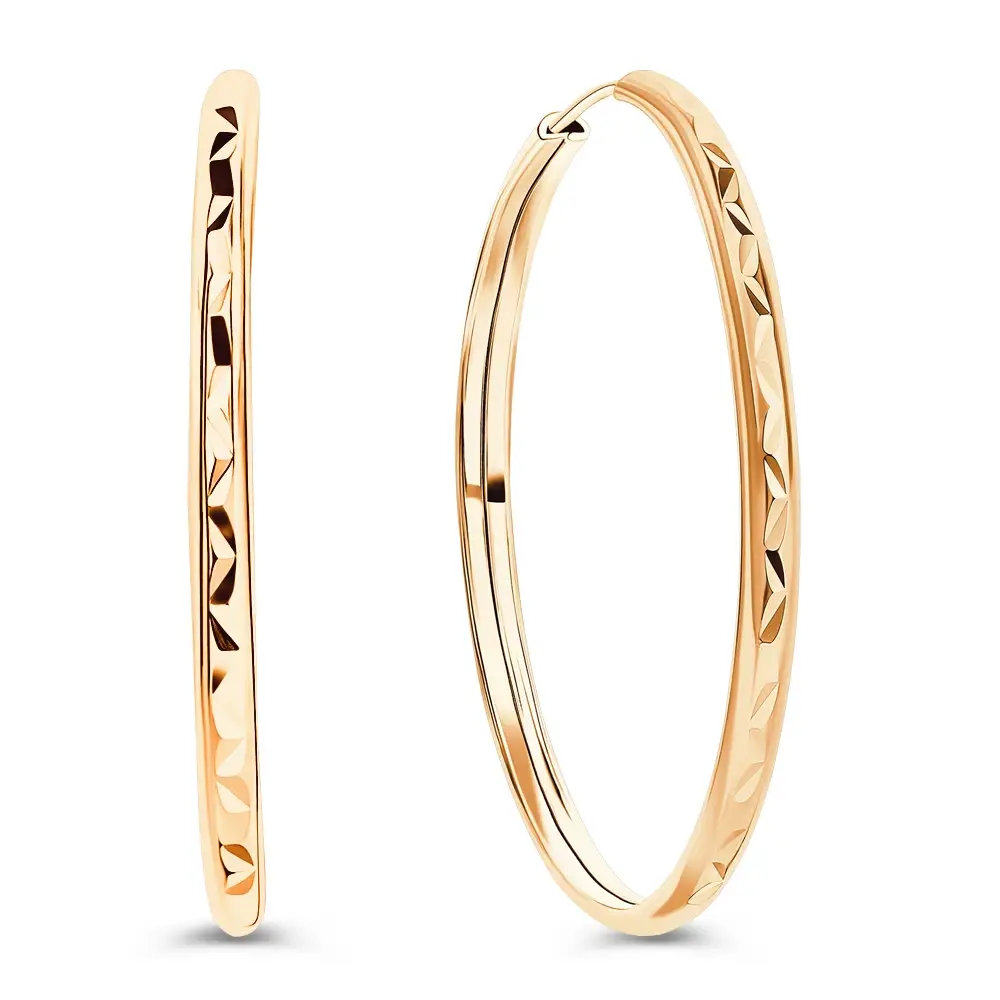 Серьги конго из серебра 925 пробы