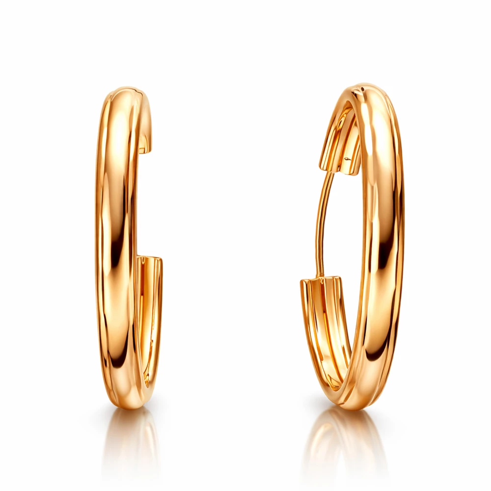 Серьги конго из серебра 925 пробы