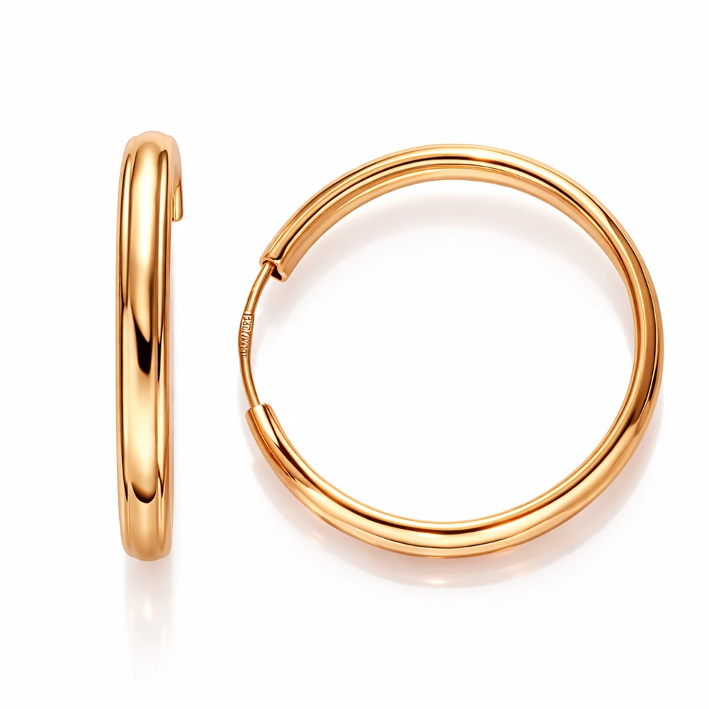 Серьги конго из серебра 925 пробы