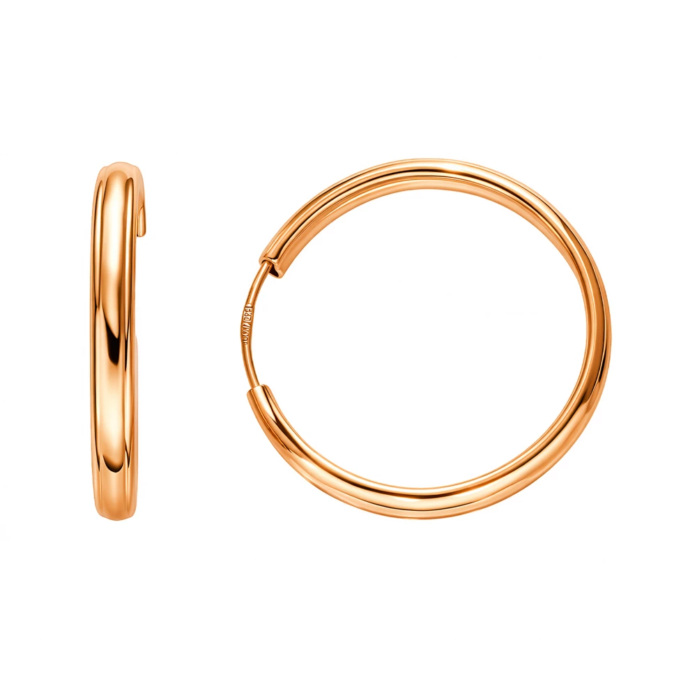 Серьги конго из серебра 925 пробы