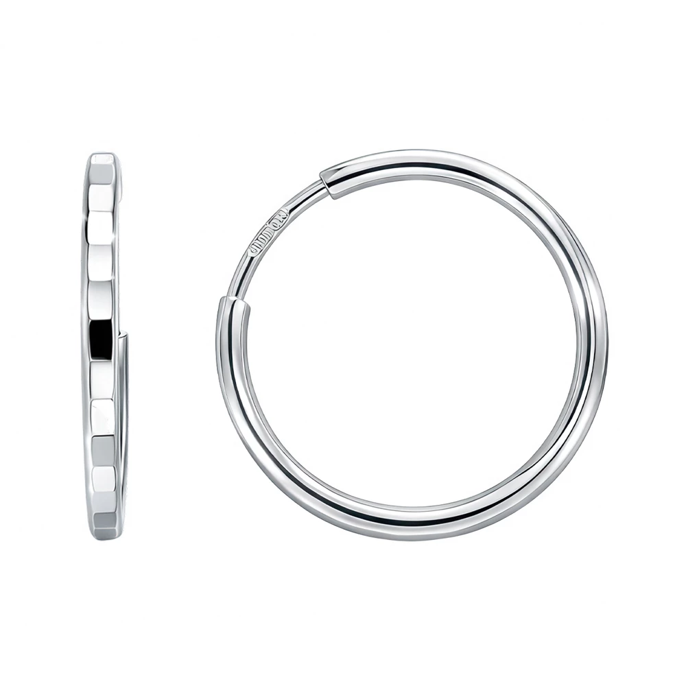 Серьги конго из серебра 925 пробы