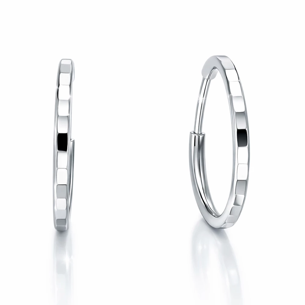 Серьги конго из серебра 925 пробы