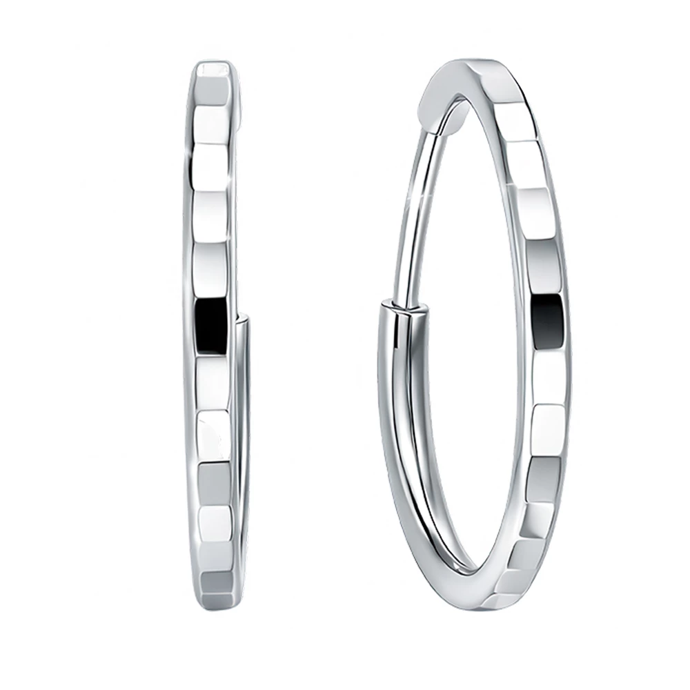 Серьги конго из серебра 925 пробы