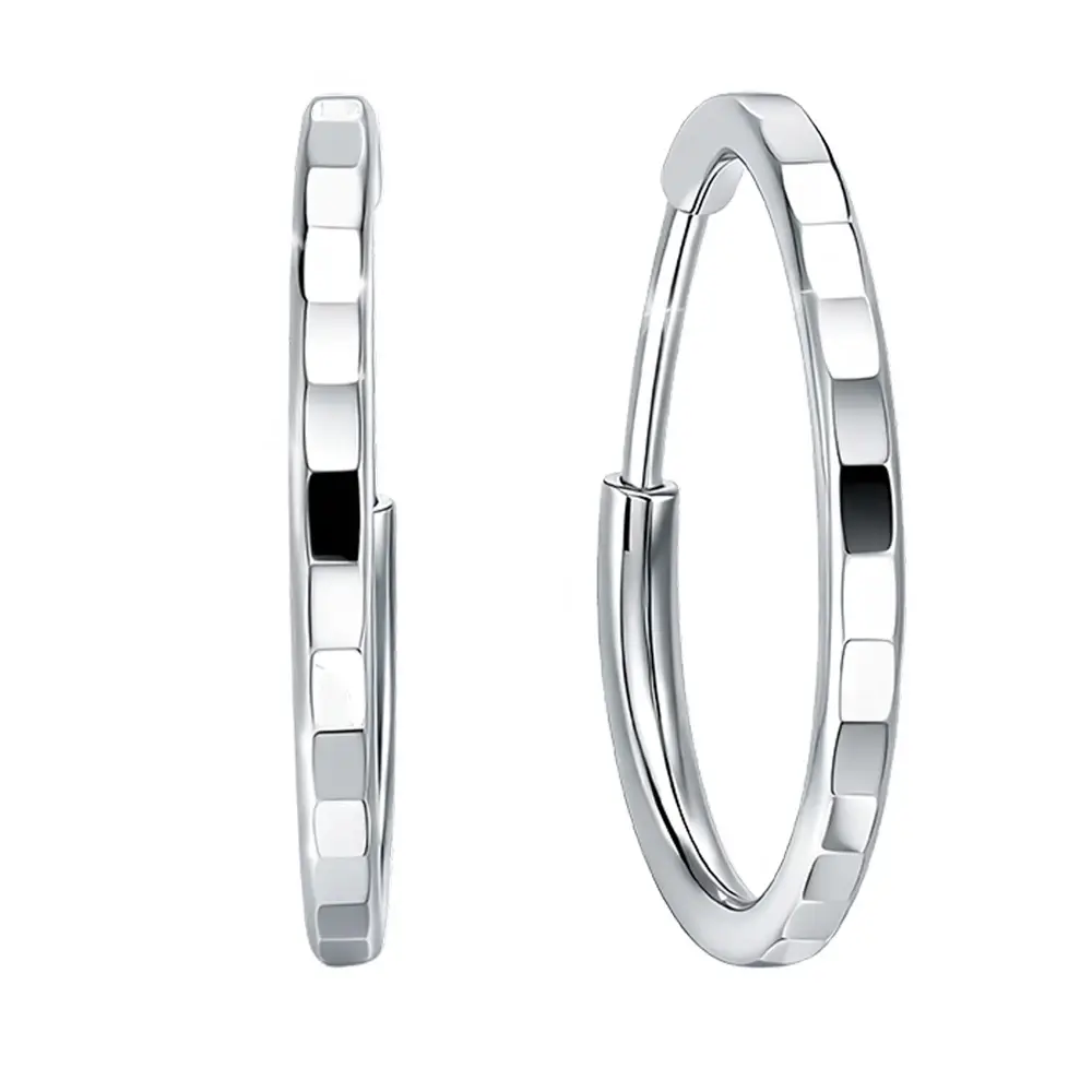 Серьги конго из серебра 925 пробы