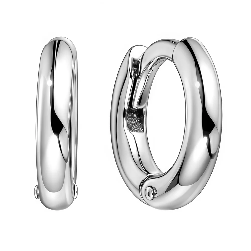 Серьги конго из серебра 925 пробы