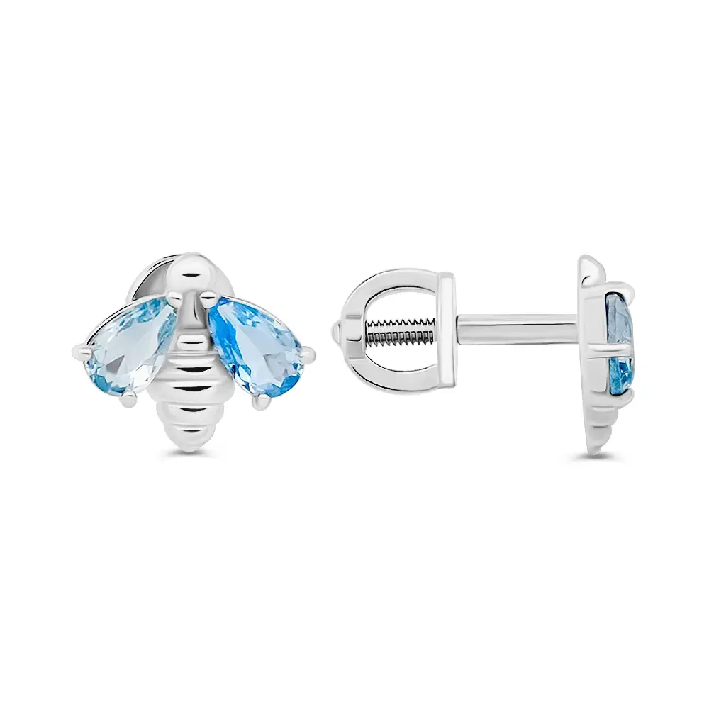 Серьги с фианитами из серебра 925 пробы 3