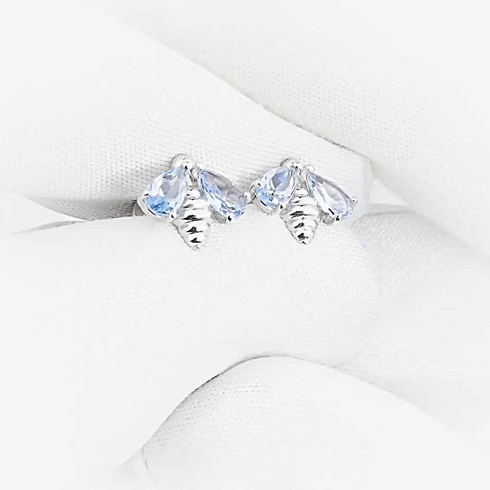 Серьги с фианитами из серебра 925 пробы 2
