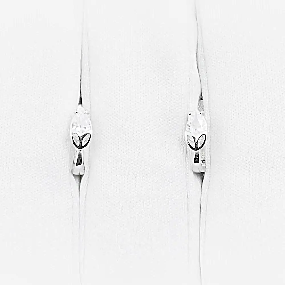Серьги с фианитами из серебра 925 пробы 2