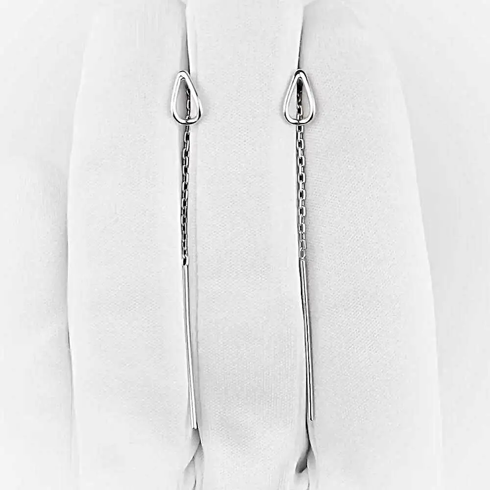 Серьги-продевки из серебра 925 пробы 2