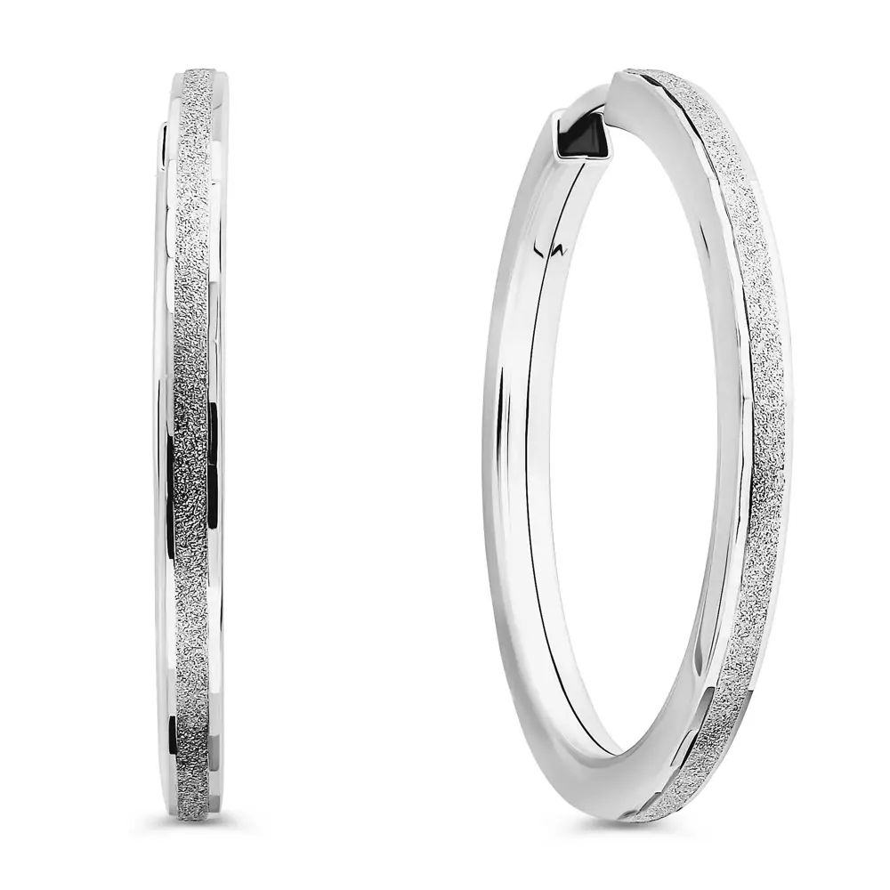 Серьги конго из серебра 925 пробы