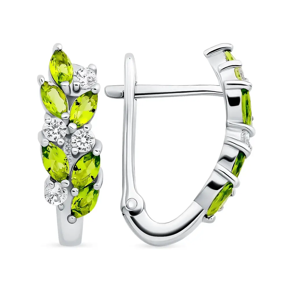 Серьги с фианитами из серебра 925 пробы 3