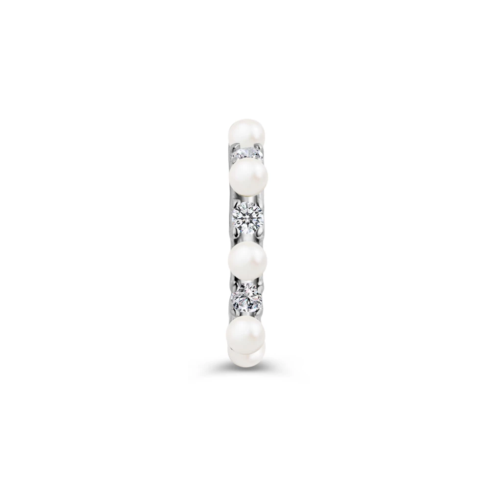 Серьги с жемчугом из серебра 925 пробы