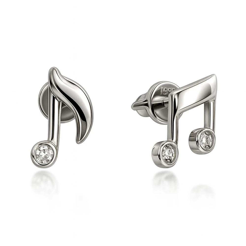 Серьги с фианитами из серебра 925 пробы