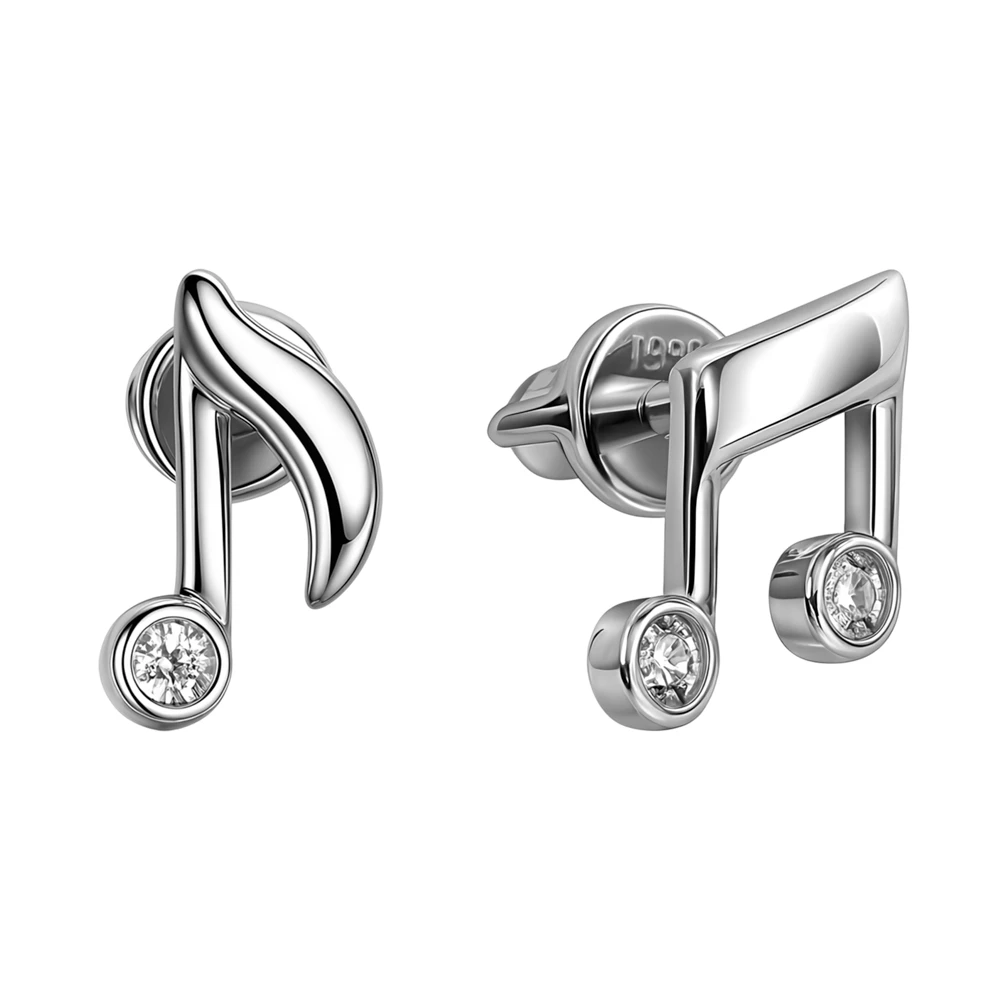 Серьги с фианитами из серебра 925 пробы