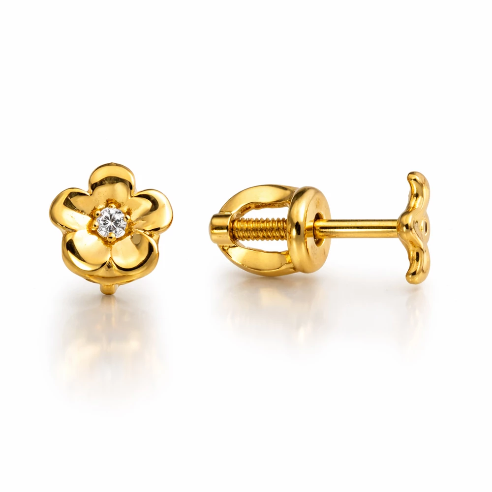 Серьги с фианитами из серебра 925 пробы