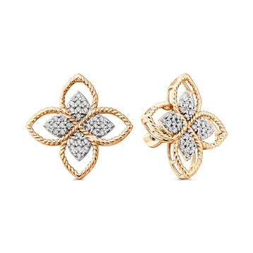 Серьги с фианитами из серебра 925 пробы