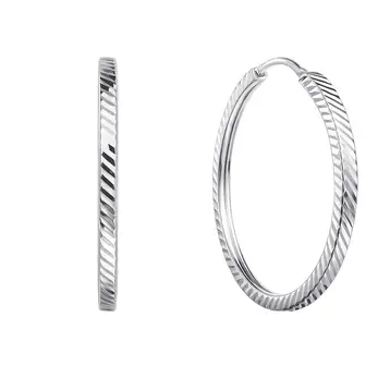 Серьги конго из серебра 925 пробы