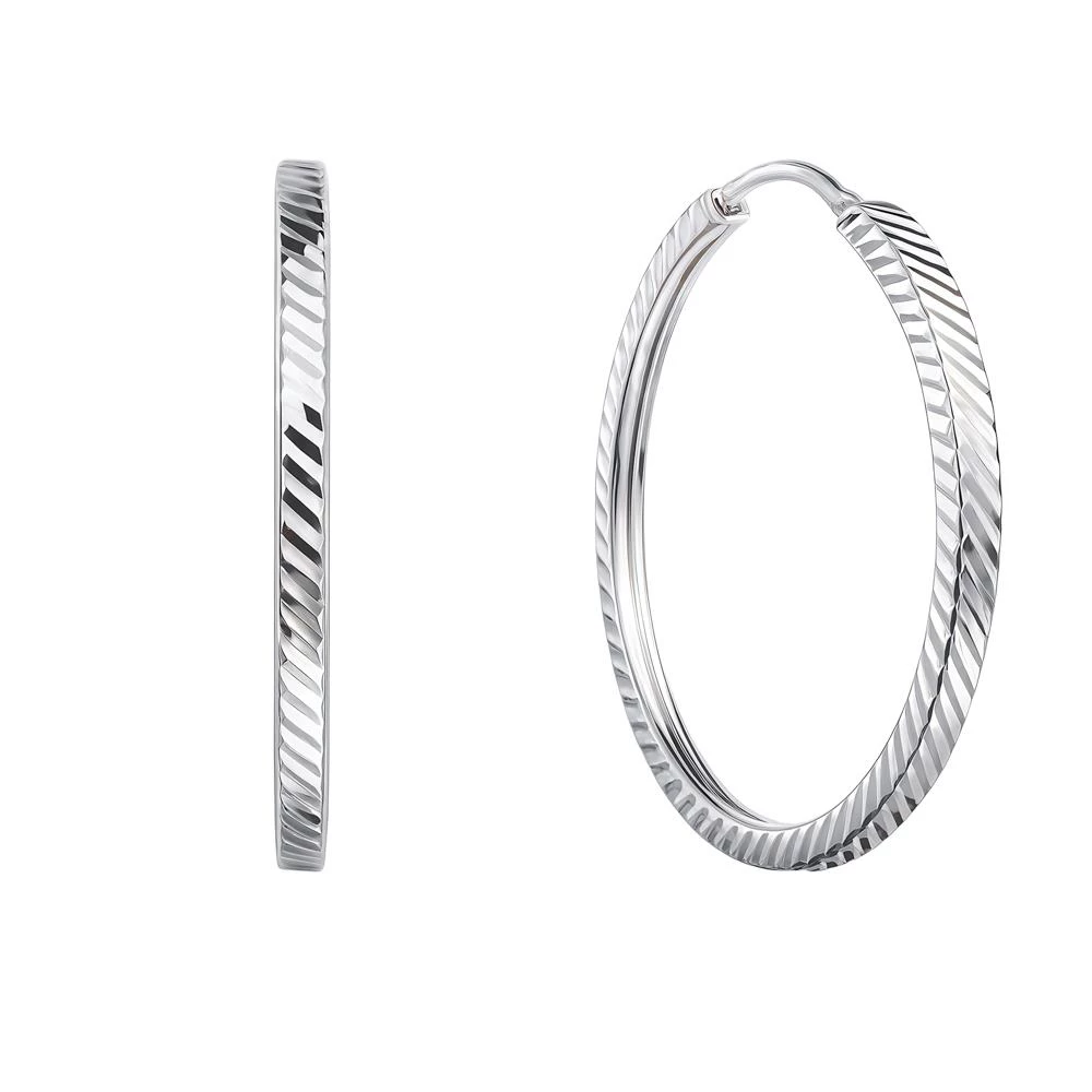 Серьги конго из серебра 925 пробы