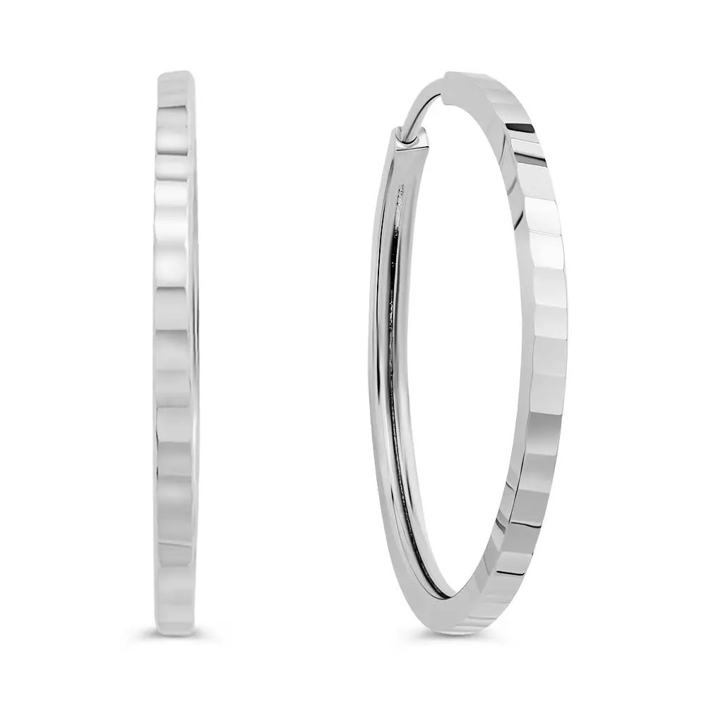 Серьги конго из серебра 925 пробы