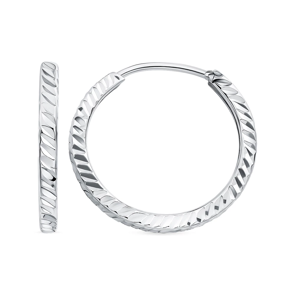 Серьги конго из серебра 925 пробы