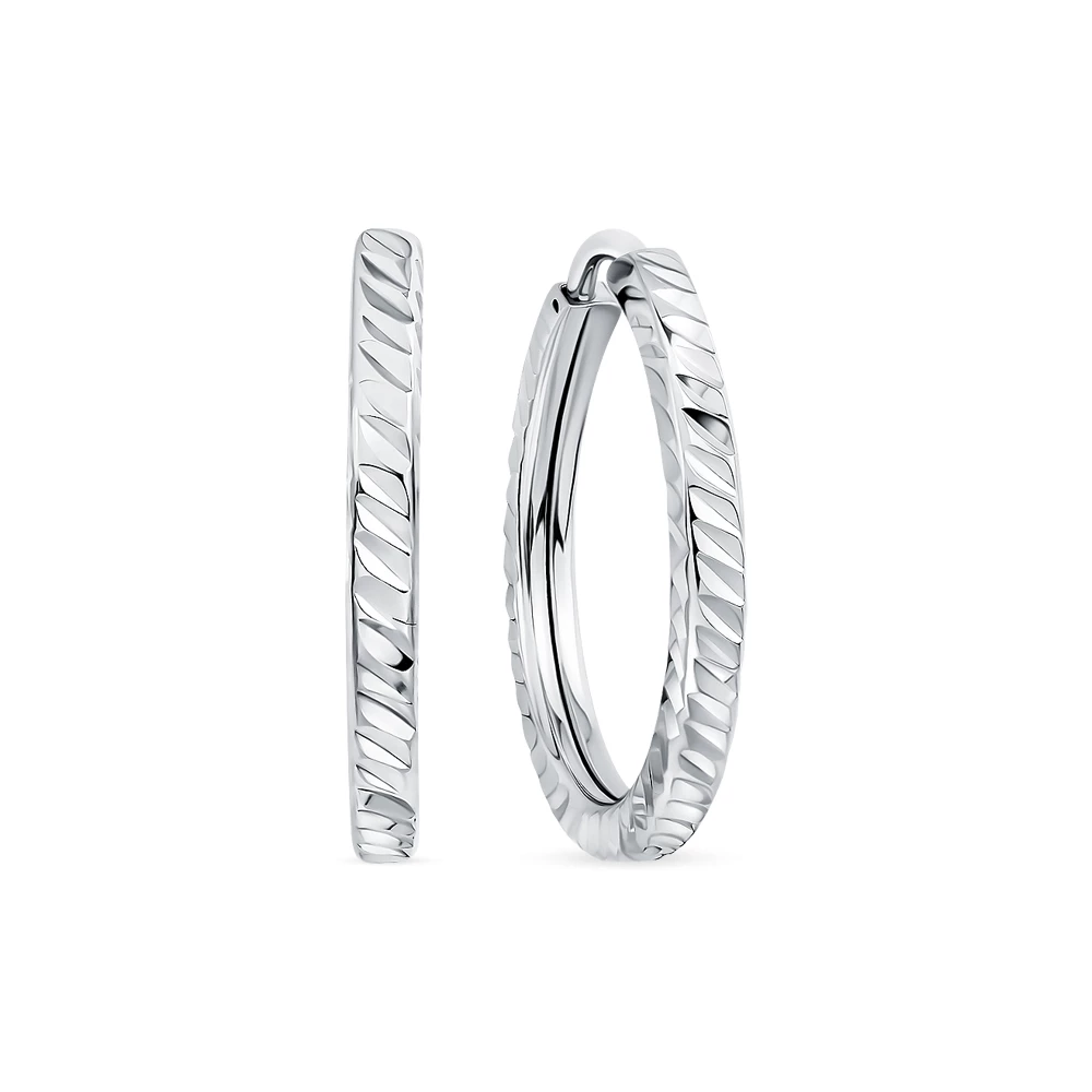 Серьги конго из серебра 925 пробы