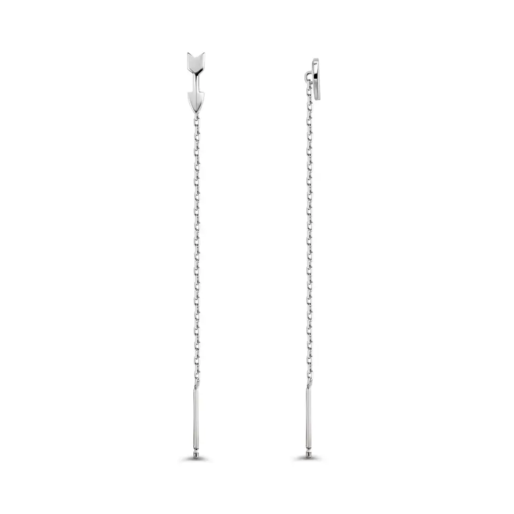 Серьги-продевки из серебра 925 пробы 3