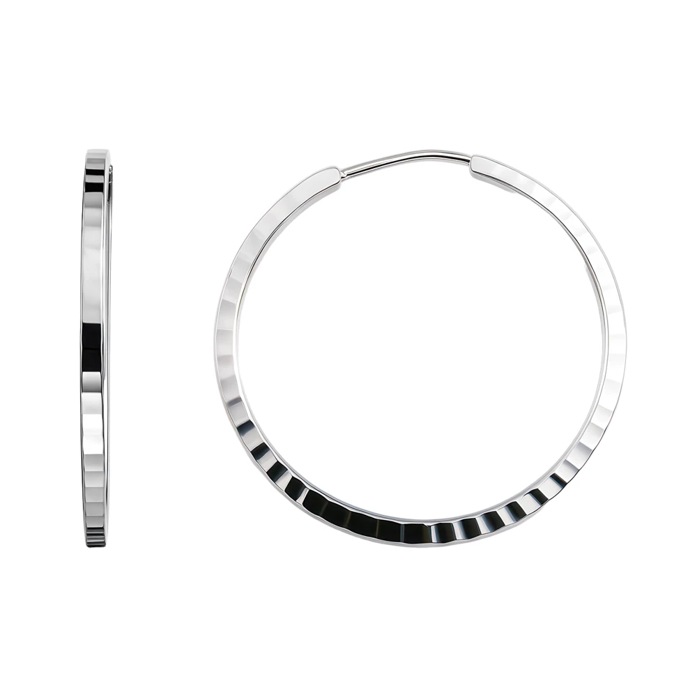 Серьги конго из серебра 925 пробы