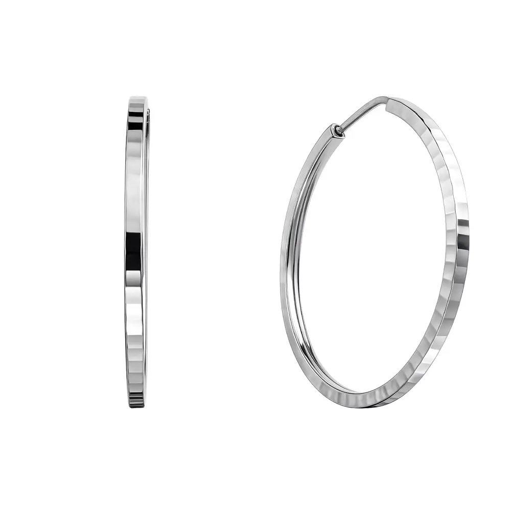 Серьги конго из серебра 925 пробы