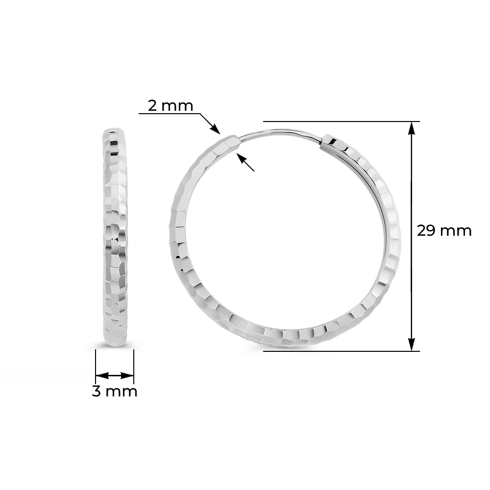 Серьги конго из серебра 925 пробы