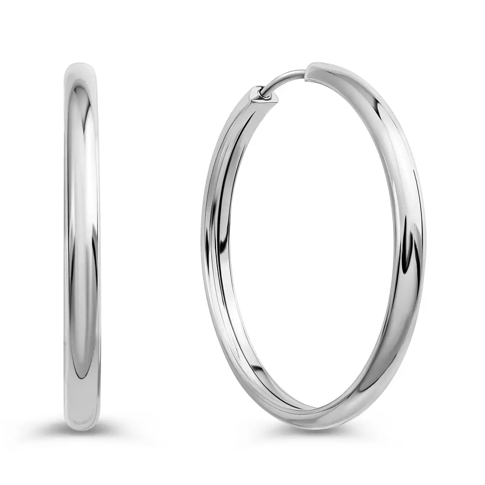 Серьги конго из серебра 925 пробы