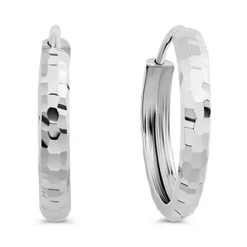 Серьги конго из серебра 925 пробы