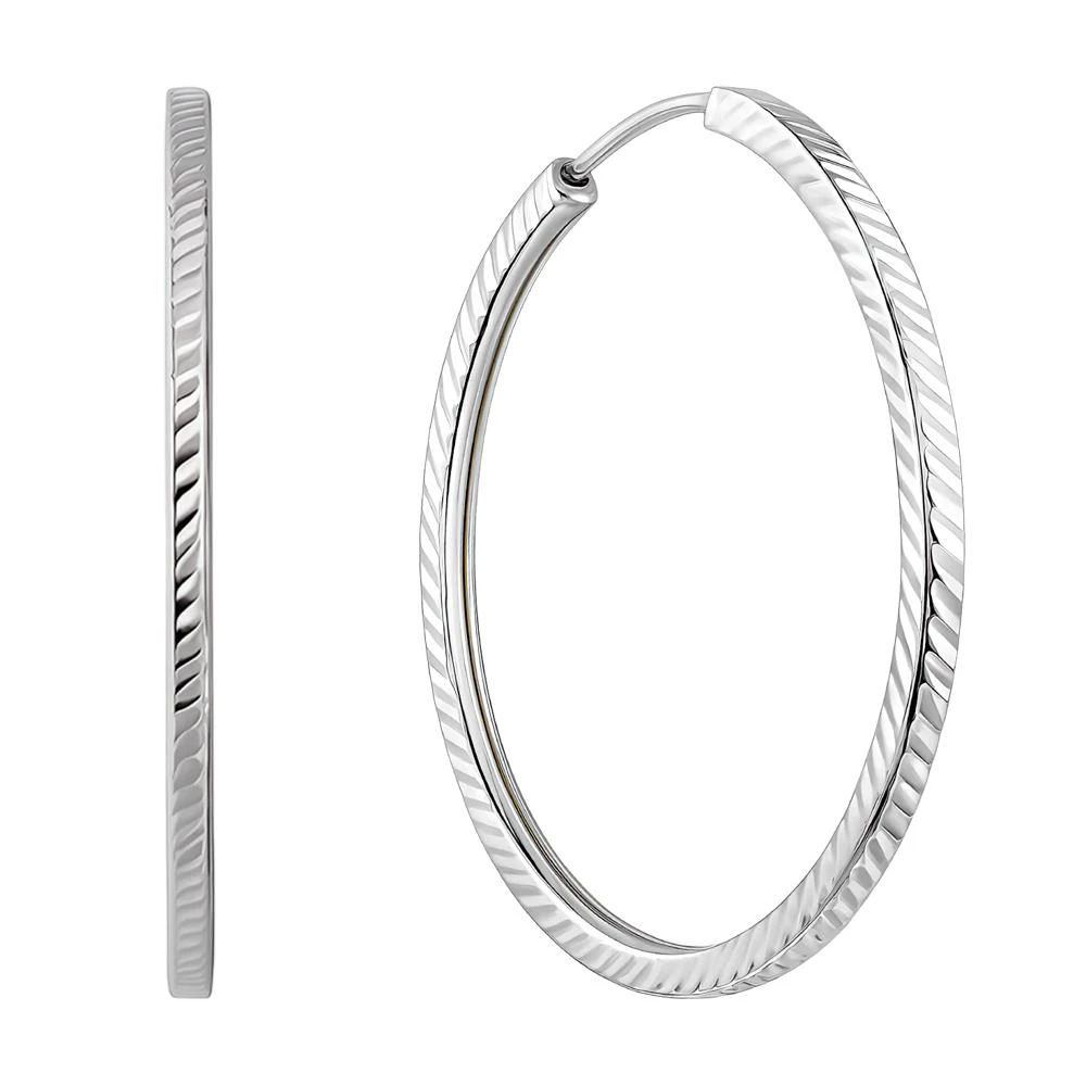 Серьги конго из серебра 925 пробы