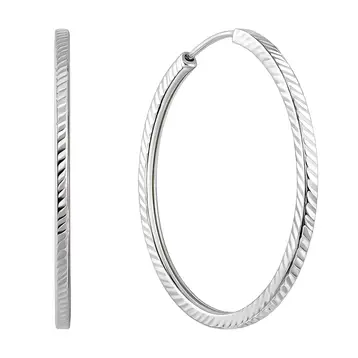 Серьги конго из серебра 925 пробы