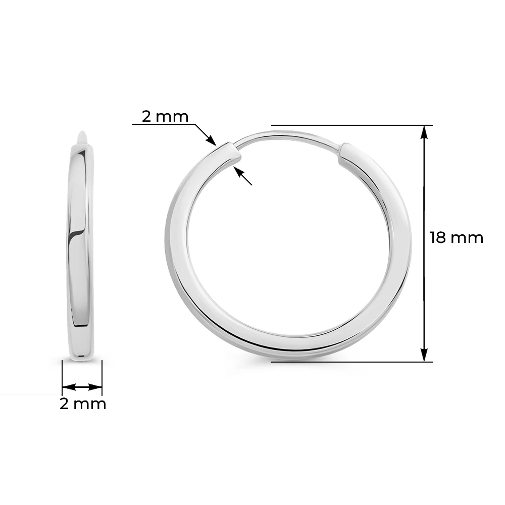 Серьги конго из серебра 925 пробы