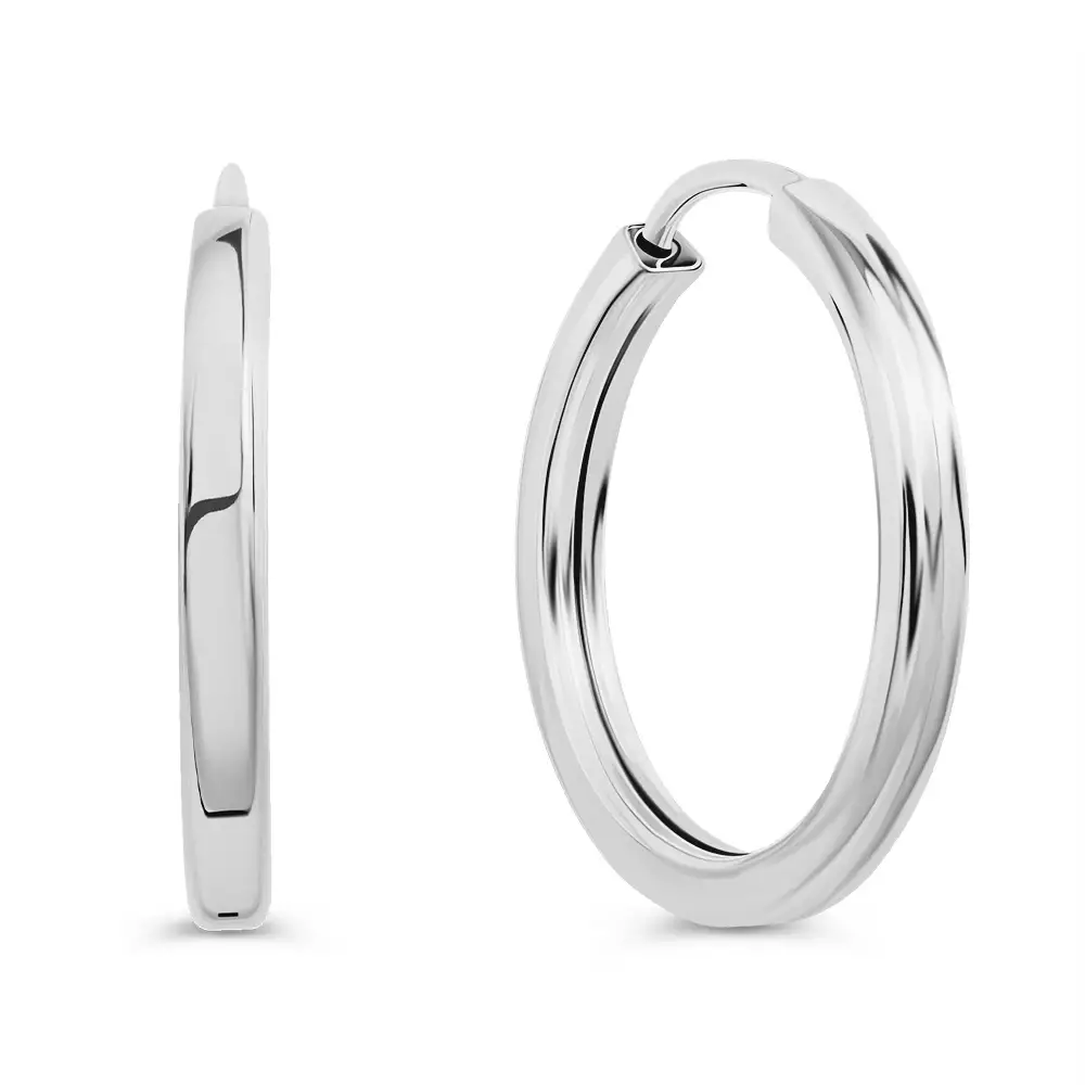 Серьги конго из серебра 925 пробы