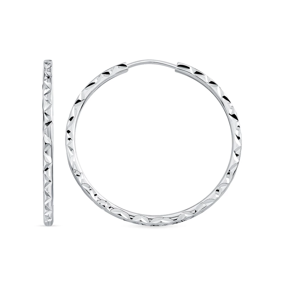 Серьги конго из серебра 925 пробы