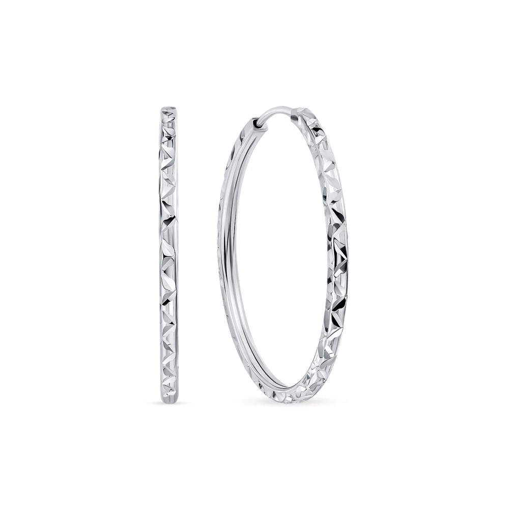 Серьги конго из серебра 925 пробы