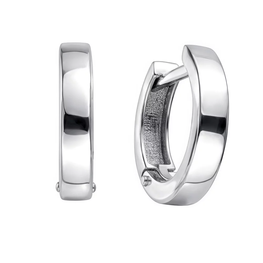 Серьги конго из серебра 925 пробы
