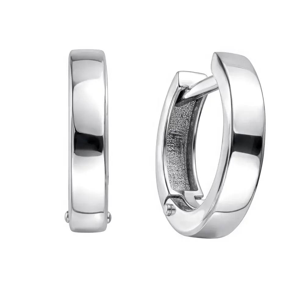 Серьги конго из серебра 925 пробы