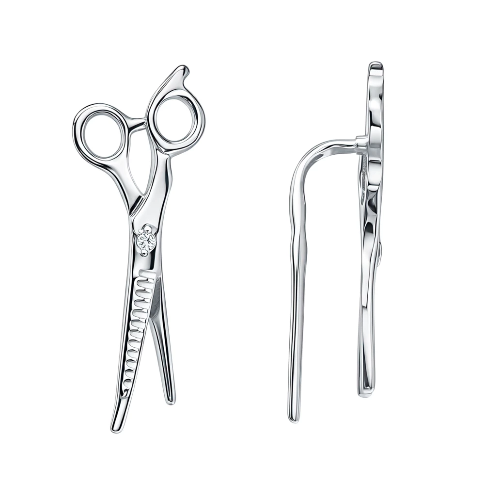 Серьги с фианитами из серебра 925 пробы