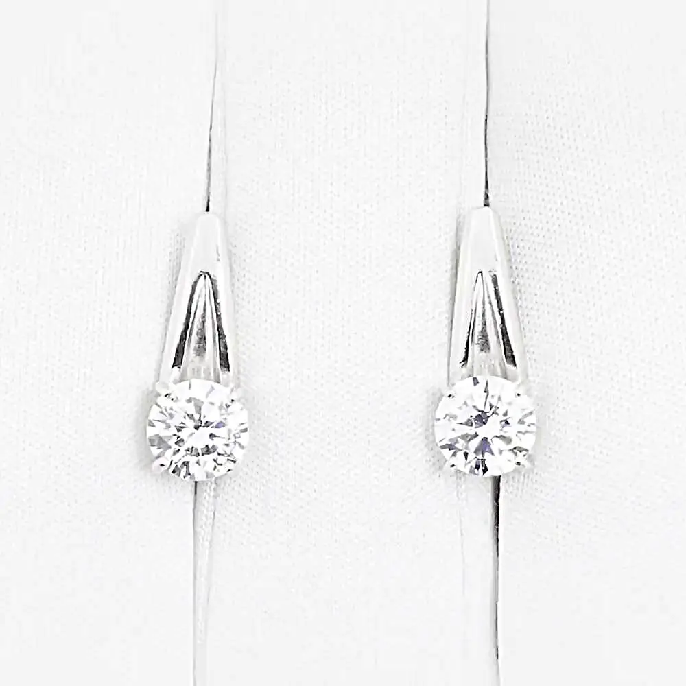 Серьги с фианитами из серебра 925 пробы 2