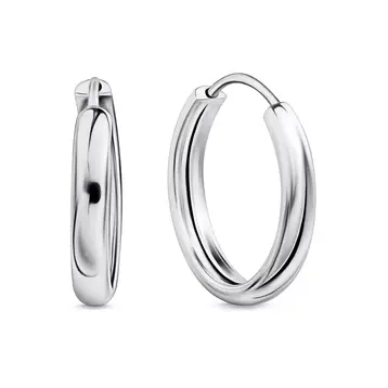 Серьги конго из серебра 925 пробы