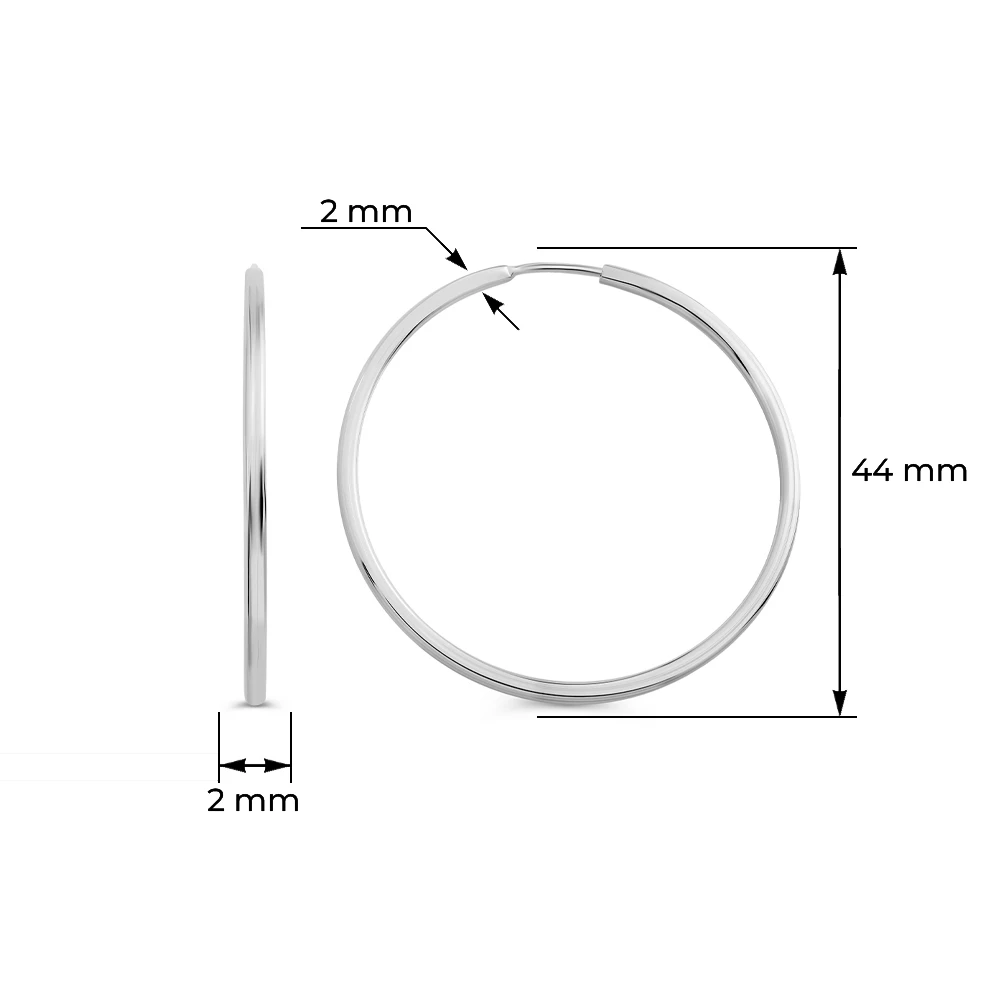 Серьги конго из серебра 925 пробы