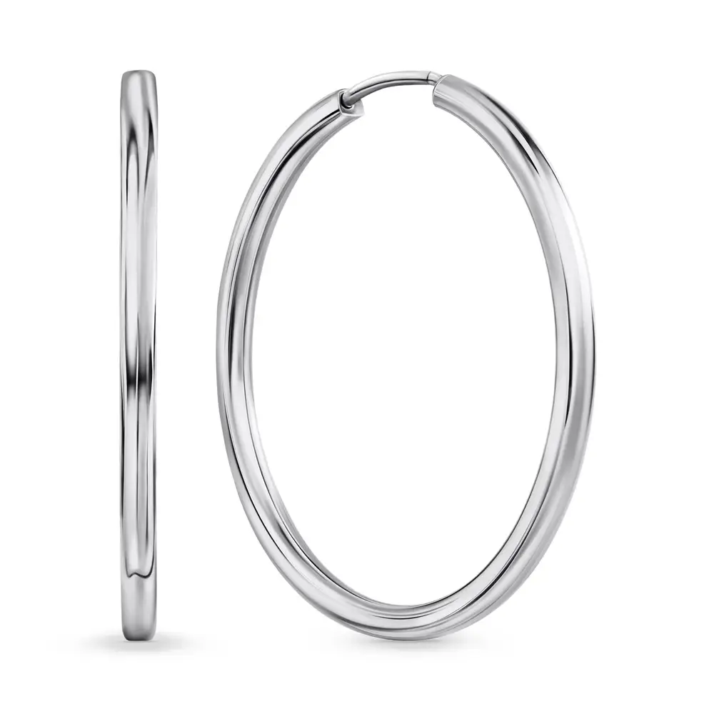 Серьги конго из серебра 925 пробы