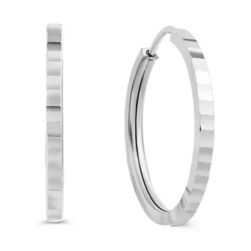 Серьги конго из серебра 925 пробы