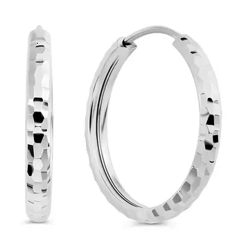 Серьги конго из серебра 925 пробы