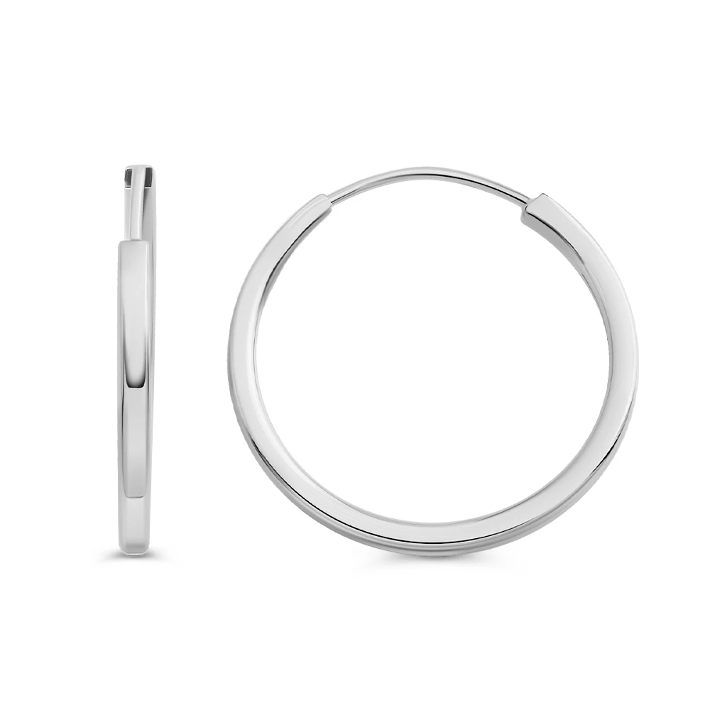 Серьги конго из серебра 925 пробы