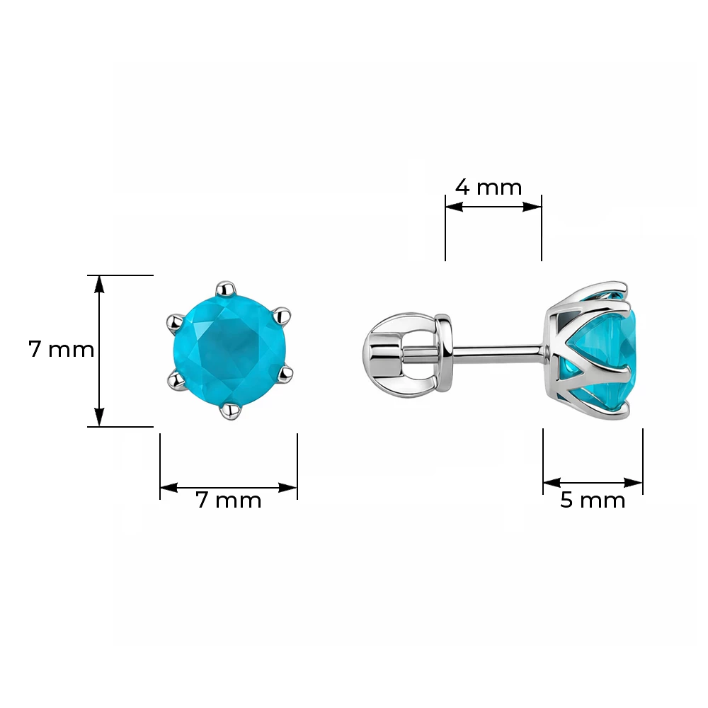 Серьги с нано фианитами из серебра 925 пробы