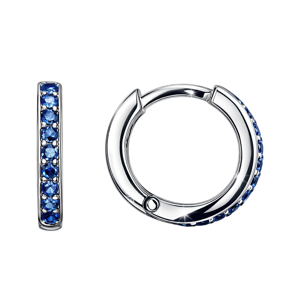 Серьги с фианитами из серебра 925 пробы